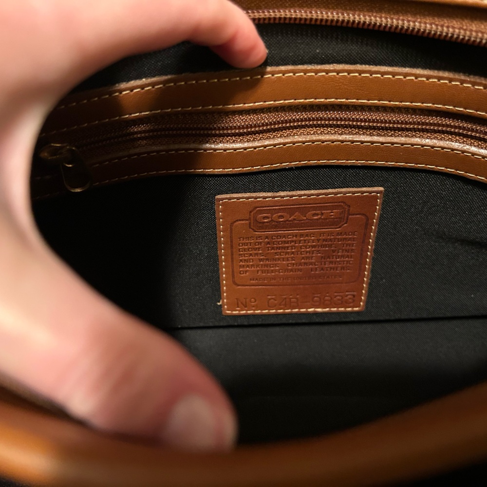 Coach 9833 Clutch Bag Brown Leather Vintage - Picture 5 of 12